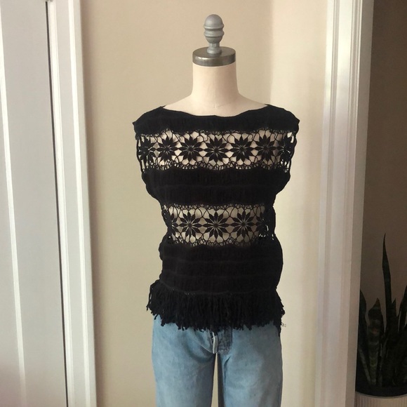 Alice + Olivia Tops - Alice and Olivia crochet sleeveless top sz XS